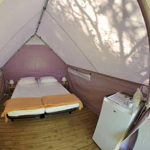 Tente en toile et en bois 4 personnes - Canada Treck 12m² 1 chambre (sans sanitaires)