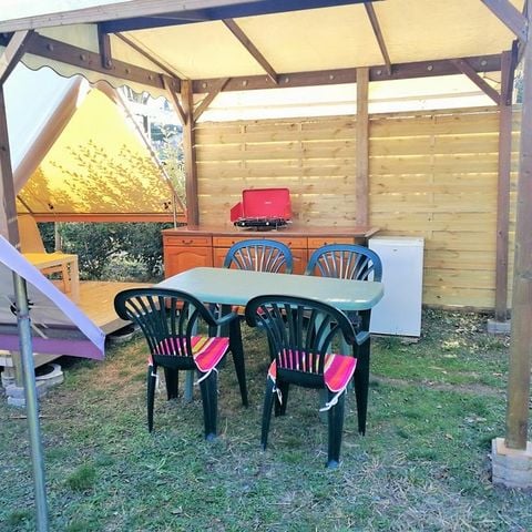 Tente en toile et en bois 4 personnes - Canada Treck 12m² 1 chambre (sans sanitaires)