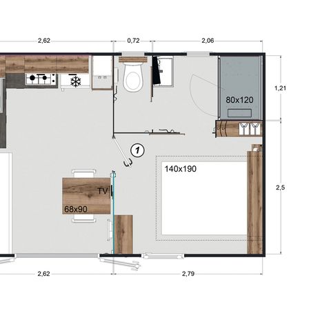 MOBILE HOME 2 people - Mobile-home PREMIUM 1 bedroom