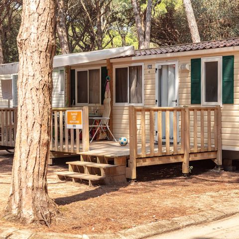 Mobilheim 6 personen - Classic | 3 Schlafz. | 6 Pers. | Erhöhte Terrasse | Klimaanlage