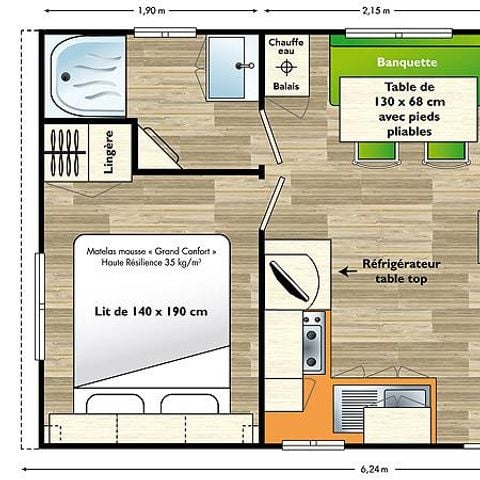 MOBILE HOME 4 people - CONFORT+