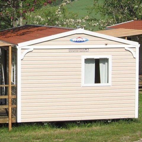 Mobilheim 4 personen - Komfort + 30m² (2 Zimmer) + überdachte Terrasse
