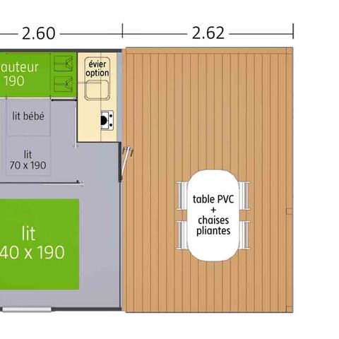 Mobile home 5 persons - Tit'home - Without sanitary facilities