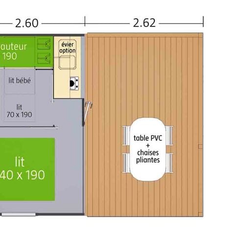 Mobilheim 5 personen - Tit'home - Ohne Sanitäranlagen