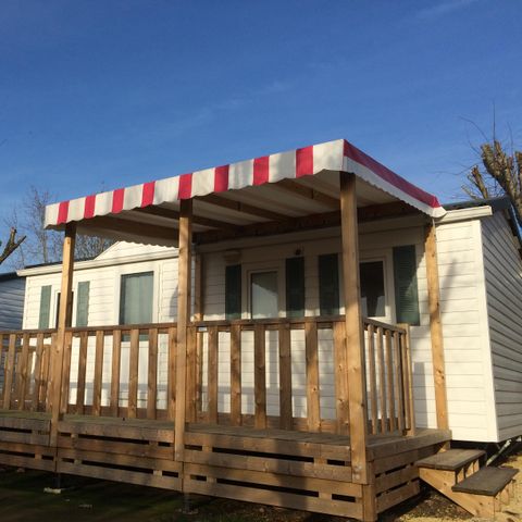 Stacaravan 6 personen - MH FAMILIE + overdekt terras 31 m²