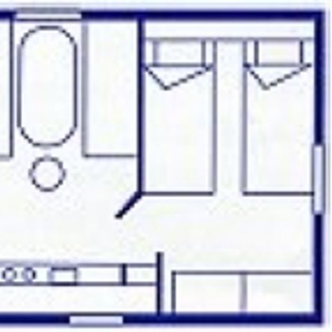 Mobilheim 4 Personen - MH BAMBI ohne Sanitäranlagen 20 m²