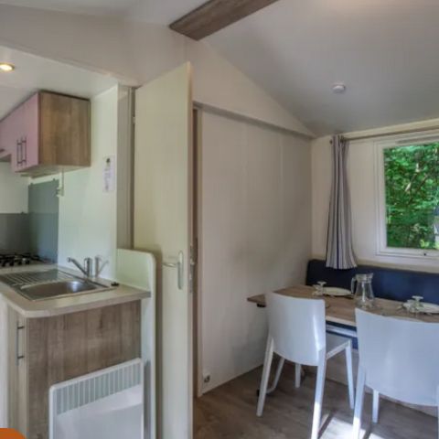 MOBILHEIM 6 Personen - Komfort 32m² Malaga - 3 Schlafzimmer + Überdachte Terrasse, Klimaanlage, TV, Geschirrspülmaschine