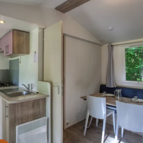 Mobilheim 6 personen - Mobilheim Komfort 32m² Malaga - 3 Schlafzimmer + Überdachte Terrasse, Klimaanlage, TV, Geschirrspülmaschine 6 pers.