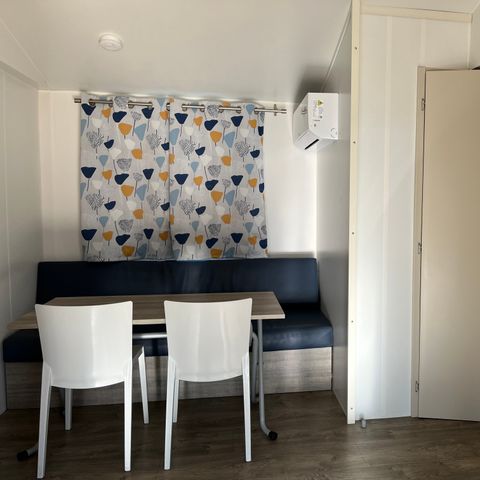 Mobilheim 6 Personen - Mobilheim Komfort 32m² Malaga - 3 Schlafzimmer + Überdachte Terrasse, Klimaanlage, TV, Geschirrspülmaschine 6 pers.