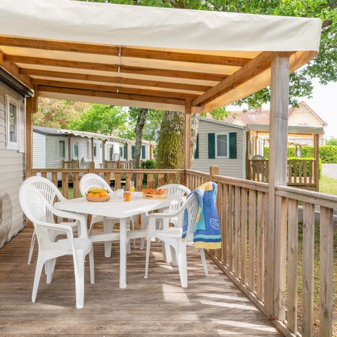 Stacaravan 6 personen - Comfort XL | 2 Slaapkamers | 4/6 Pers. | Verhoogd terras