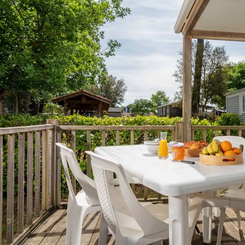 Stacaravan 6 personen - Stacaravan | Klassiek | 2 Slaapkamers | 4/6 Pers. | Single terras
