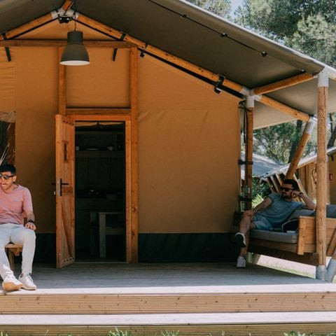 TENTE TOILE ET BOIS 5 personnes - Glamping Safari