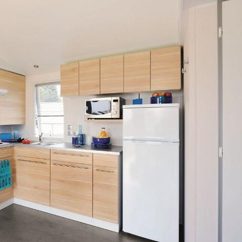 Mobilheim 4 personen - Mobilheim CONFORT 31m² (3 Zimmer) + TV + halbüberdachte Terrasse | 6 Personen