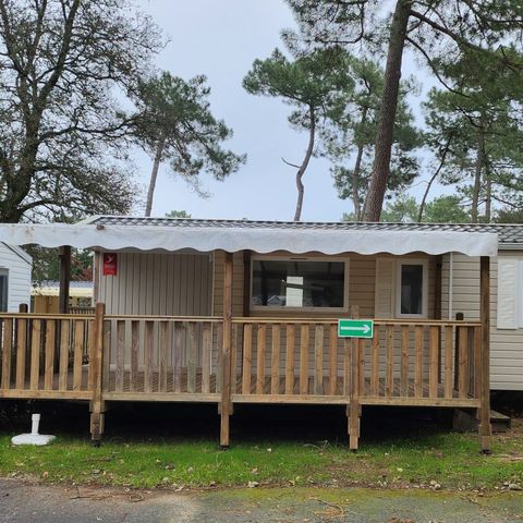 Stacaravan 6 personen - Confort 28m² - 3 kamers - Groot terras - TV