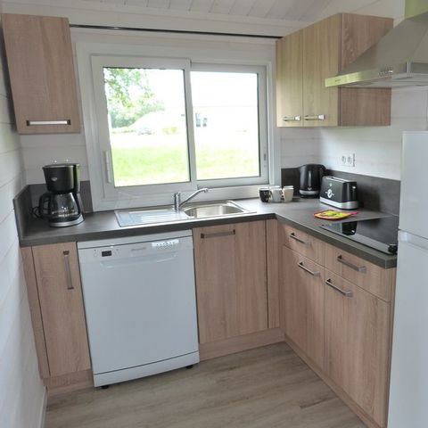 Chalet 6 personen - 42 m² met uitzicht op de vijver