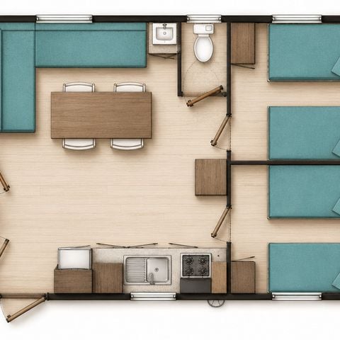 Mobile home 8 persons - O'HARA 784