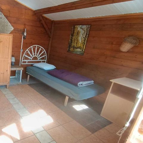 Chalet 2 personen - Kleines Holzchalet Schlafsaal (ohne Küche und Wasser)
