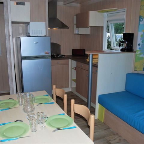 Chalet 6 personnes - Chalet CANNELLE Confort+ avec terrasse couverte de 12m² 4/6 pers
