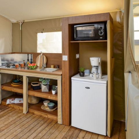 Canvas and wooden tent 4 persons - Lodge