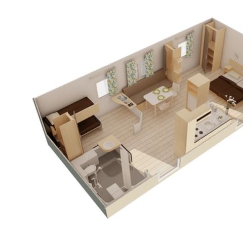 Mobile home 4 persons - COTTAGE LOUISIANE (PMR)