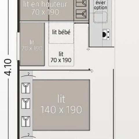Chalet 5 persons - Cottage Martel - 2 bedrooms - no sanitary facilities, no heating - terrace not covered