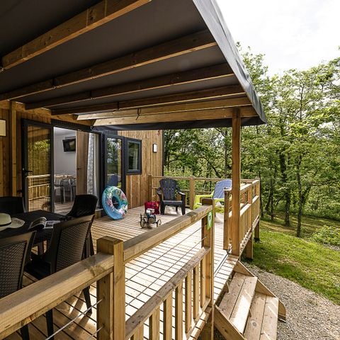 Mobilheim 6 personen - Premium Lacave - (2 Schlafräume) - TV - Klimaanlage - LV - 2 Bäder