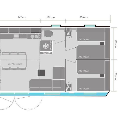 BUNGALOW 6 personnes - SEQUOIA