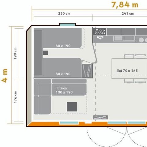 MOBILHOME 2 personas - Suite Cottage