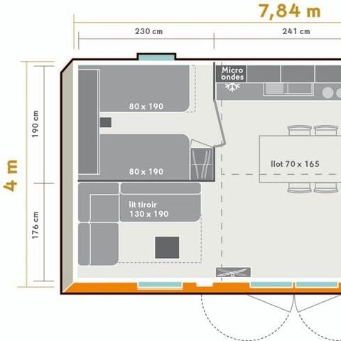 MOBILHOME 2 personnes - Cottage Suite