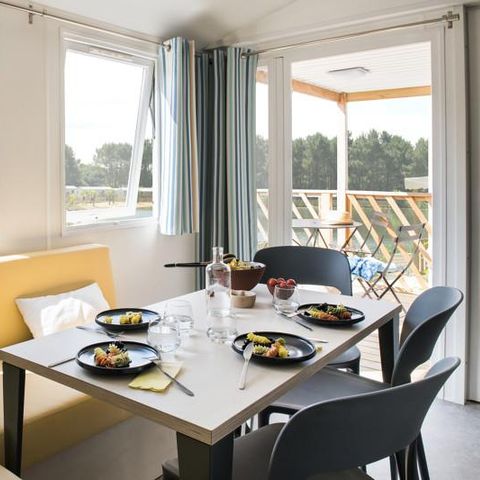 Mobilheim 2 personen - Family - Preis inklusive für 2 Personen, 4 Personen in kostenpflichtigen Optionen, die beim Campingplatz gebucht werden müssen.