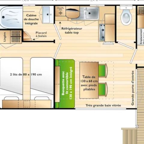 MOBILHOME 6 personas - CONFORT