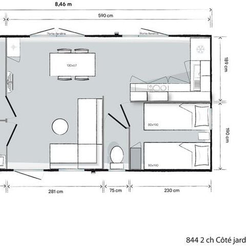 MOBILHOME 4 personnes - Bio Cottage WABI - 2 chambres "P r e m i u m"