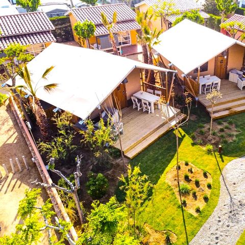 Tente en toile et en bois 4 personnes - Glamping Mar