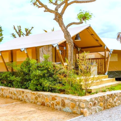 Tente en toile et en bois 2 personnes - Glamping Mar 2 pers