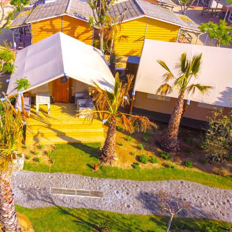 Tente en toile et en bois 2 personnes - Glamping Mar 2 pers