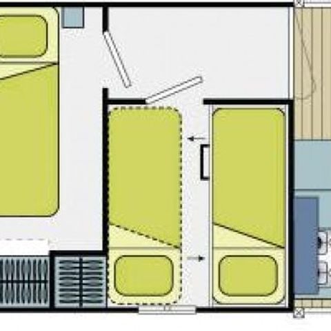 Mobilhome 5 personnes - Vacanciale 2CH - 4/5P
