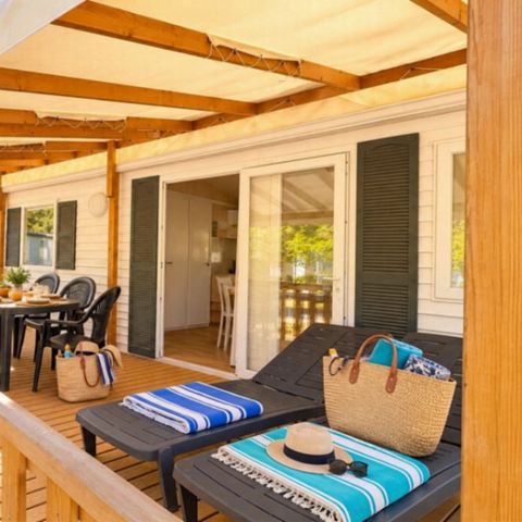 Stacaravan 6 personen - Vakantiehuis met - 3 slaapkamers - Airconditioning