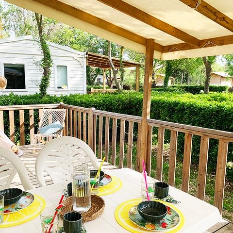 Mobilheim 4 Personen - WELCOME 27m² - 2 Schlafzimmer - TV - Klimaanlage - Terrasse -.