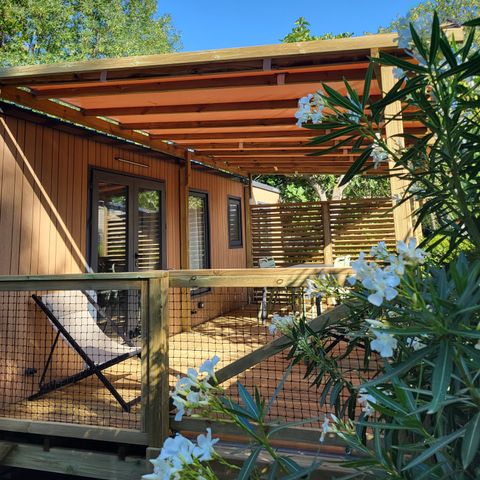 Mobilheim 4 personen - PREMIUM 30m² - 2 Schlafzimmer - TV - Geschirrspüler - Klimaanlage - Terrasse