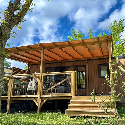 Mobilheim 6 personen - PREMIUM 32m² - 3 Schlafzimmer - TV - Geschirrspüler - Klimaanlage - Terrasse -.