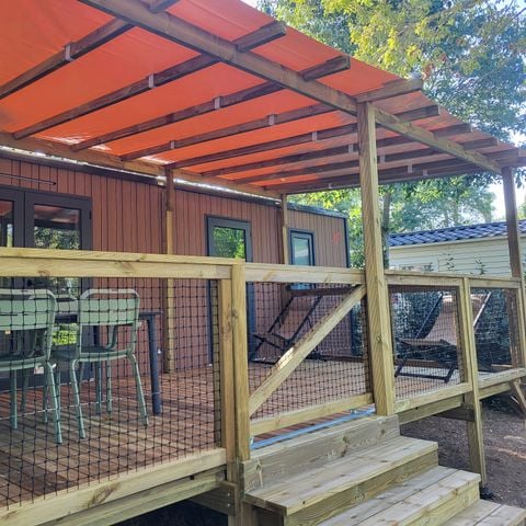 BUNGALOW 6 personnes - PREMIUM 32m² - 3 chambres - TV - lave-vaisselle - climatisation - terrasse -