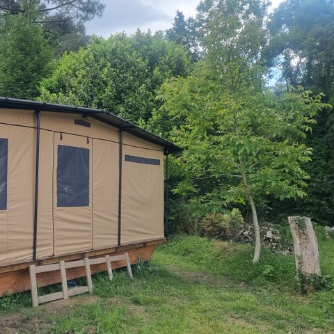 Canvas and wooden tent 6 persons - Chalet Toilé Prémium