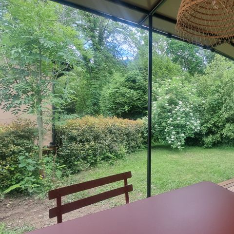 TIENDA DE LONA Y MADERA 6 personas - Chalet Toilé Prémium