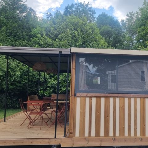 CANVAS AND WOOD TENT 6 people - Chalet Toilé Prémium