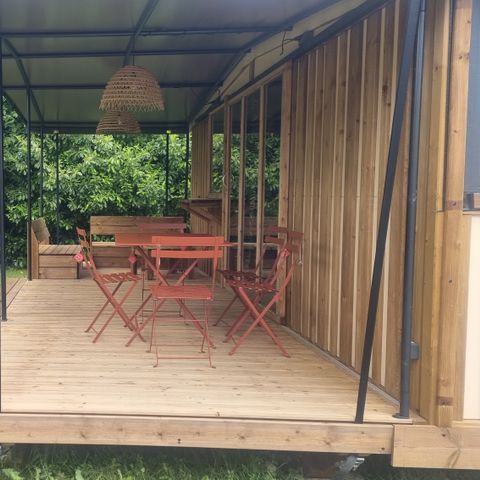 Canvas and wooden tent 6 persons - Chalet Toilé Prémium