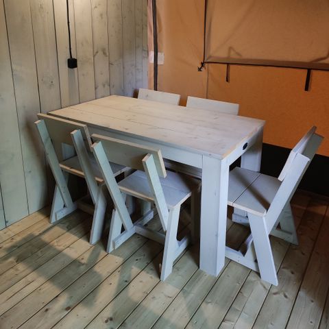 TIENDA DE LONA Y MADERA 5 personas - Safari lodge sin instalaciones sanitarias