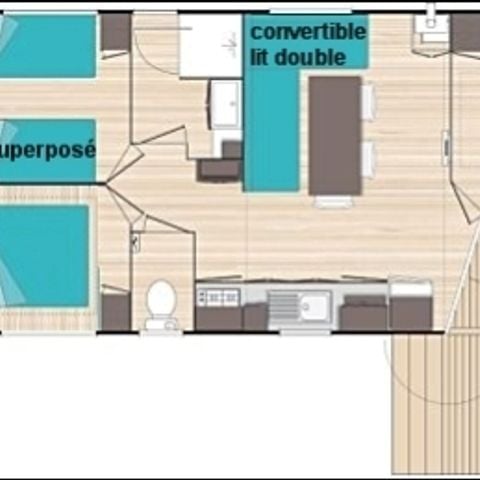 Mobile home 7 persons - 3 bedrooms CLASSIC range