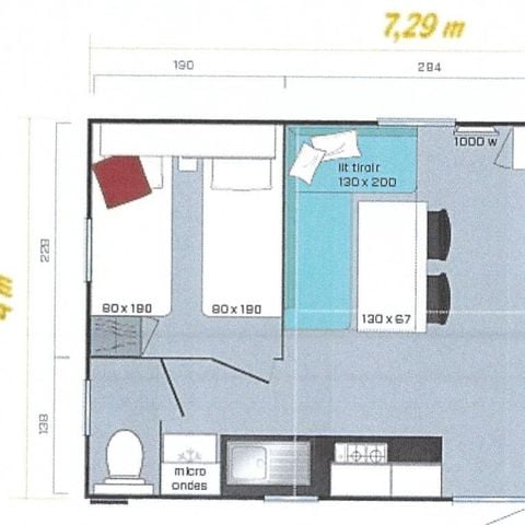 Mobile home 4 persons - 2 bedrooms CLASSIC range