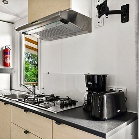 Mobilhome 4 personas - Confort | 2 Dormitorios | 4 Pers | Terraza Cubierta | Aire Acondicionado