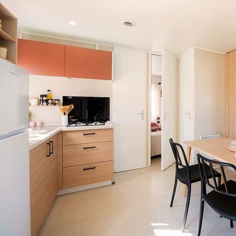 Mobilhome 6 personas - Confort | 3 Dormitorios | 6 Pers. | Terraza elevada | Aire acondicionado